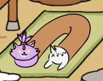 anus duo female feral humor male stuck x_anus yellow_eyes freekaboo neko_atsume sega sonic_the_hedgehog_(series) blaze_the_cat silver_the_hedgehog domestic_cat eulipotyphlan felid feline felis hedgehog mammal crossover