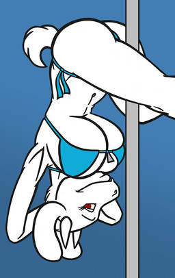 anthro big_breasts bikini breasts clothing dancing female huge_breasts pole pole_dancing side-tie_bikini side-tie_clothing side-tie_swimwear simple_background solo string_bikini swimwear two-piece_swimsuit creatiffy undertale undertale_(series) toriel boss_monster_(undertale) bovid caprine mammal hi_res