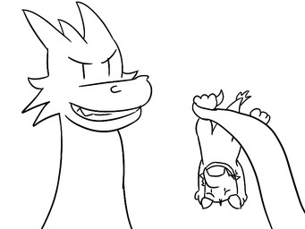 duo falling male male/male open_mouth simple_animation throwing_character thrown_in_mouth unwilling_prey vore karamelkobold mythology karamel_kobold dragon kobold mythological_creature mythological_scalie scalie 4:3 animated