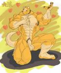 abs animal_genitalia anthro balls big_muscles fully_sheathed genitals heart_symbol huge_muscles hyper hyper_muscles male muscular muscular_anthro muscular_male pecs sheath solo kyuuhari roadside_romeo romeo_(roadside_romeo) canid canine canis domestic_dog mammal