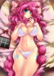 alternate_species balloon bed big_breasts blue_eyes blush bra breasts butt butt_from_the_front clothed clothing curvy_figure cutie_mark detailed_background eyebrows eyelashes female furniture hair hourglass_figure humanized inflatable long_hair looking_at_viewer lying nails navel nipples not_furry on_back pink_hair small_waist solo tail thigh_gap underwear wide_hips emperpep friendship_is_magic hasbro my_little_pony pinkie_pie_(mlp) equid equine horse human mammal 2012 absurd_res digital_media_(artwork) hi_res