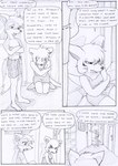 angry anthro black_and_white bookshelf bottomwear boxers_(clothing) breaking canid canine clothing comic crossed_arms crouching dasyuromorph dialogue door duo english_text female fur furniture hair kitfox-crimson kneeling leaving looking_at_another looking_at_partner looking_away looking_down male male/female mammal marsupial monochrome multicolored_body multicolored_fur novus_(kitfox-crimson) open_mouth pain pregnant recently_extinct_species romantic romantic_couple rumour_(kitfox-krimson) shirt shirtless sketch skirt speech_bubble stolen_generation tank_top text thylacine topwear two_tone_body two_tone_fur underwear walking window worried