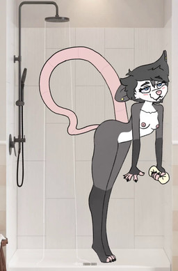 abdominal_bulge ambiguous_penetration anthro autopenetration breasts female masturbation nipples penetration shower solo tail tail_fetish tail_insertion tail_masturbation tail_play jamesopossum janeopossum american_opossum mammal marsupial virginia_opossum 2d_animation absurd_res animated frame_by_frame hi_res short_playtime sound video