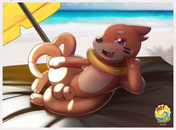 animal_genitalia balls beach bedroom_eyes blush feral flaccid genitals looking_at_viewer male narrowed_eyes nude orange_body outside penis presenting sand seaside seductive sheath solo tail zeklullaby nintendo pokemon buizel generation_4_pokemon mammal pokemon_(species) 2026 absurd_res digital_media_(artwork) hi_res