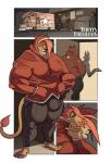 anthro bulge male muscular furious_(artist) pridestar_(furious) felid lion mammal pantherine comic