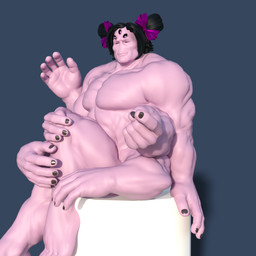 5_eyes 6_arms big_muscles black_hair bow_ribbon crossgender feet fingernails hair holidays huge_muscles hyper hyper_muscles male manly multi_arm multi_eye multi_limb muscular muscular_humanoid muscular_male nails not_furry nude purple_body purple_skin simple_background solo toenails toes where_is_your_god_now idsaybucketsofart april_fools'_day undertale undertale_(series) muffet animal_humanoid arachnid arachnid_humanoid arthropod arthropod_humanoid humanoid 1:1 2017 3d_(artwork) digital_media_(artwork)