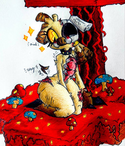 anthro blood bodily_fluids bone brown_body brown_fur chest_tuft collar crimson_fungus crimson_nylium exposed_bone exposed_flesh exposed_guts exposed_intestines exposed_muscle exposed_organs eyelashes female fingers fungus fur hair hooved_fingers hooves kneeling kneeling_on_ground multicolored_body multicolored_fur mushroom nether nude organs rib_cage scar skull skull_head solo spiked_collar spikes star tail tail_motion tailwag tan_body tan_fur tuft tusks two_tone_body warped_fungus yellow_eyes yellow_sclera stikkerz microsoft minecraft mojang xbox_game_studios domestic_pig mammal piglin suid suine sus_(pig) undead zombie zombified_piglin digital_media_(artwork) hi_res