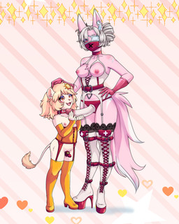 abstract_background adult_on_child adult_on_young age_difference anthro blush boots breasts chastity_cage chastity_device clothed clothing collar corset crossdressing duo eye_patch eyewear fangs female femboy footwear garter_straps gloves hand_on_another's_head handwear heart_symbol high_heeled_boots high_heels larger_female latex latex_clothing latex_gloves latex_handwear legwear lingerie male mask medical_instrument medium_breasts nipples older_female scientific_instrument shoes shota size_difference smaller_male strapon surgical_mask teeth thigh_boots thigh_highs topwear young young_anthro young_male younger_male deneve2798 canid canine felid lion mammal pantherine 2024 4:5 absurd_res hi_res