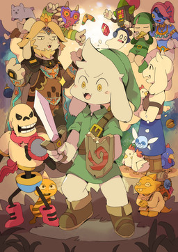 ambiguous_gender anthro beard blonde_hair bone facial_hair female group hair horn machine male skeleton rokuyon nintendo the_legend_of_zelda undertale undertale_(series) alphys annoying_dog_(undertale) asgore_dreemurr asriel_dreemurr chara_(undertale) frisk_(undertale) mettaton monster_kid napstablook papyrus_(undertale) toriel undyne animated_skeleton aquatic boss_monster_(undertale) bovid canid canine canis caprine domestic_dog fairy fish ghost human lizard mammal reptile robot scalie spirit undead