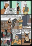 anthro dialogue dildo duo male male/male muscular sex_toy slightly_chubby smile stripes text toy hunterramirez billy_wolfens felid hybrid kangaroo macropod mammal marsupial pantherine tiger comic english_text hi_res