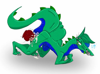 anal anal_penetration anthro blue_body blue_scales blush bodily_fluids bubble claws cum cum_in_vagina cum_inside cum_while_penetrated dildo drunk drunk_bubble eyebrow_piercing facial_piercing female genital_fluids genitals green_body green_scales hair knot knotted_dildo multicolored_body multicolored_scales nose_piercing penetration piercing raised_tail scales sex_toy short_hair smile solo spikes substance_intoxication tail tongue tongue_out two_tone_body two_tone_scales vein amie dinosaur prehistoric_species reptile scalie spinosaurid spinosaurus theropod