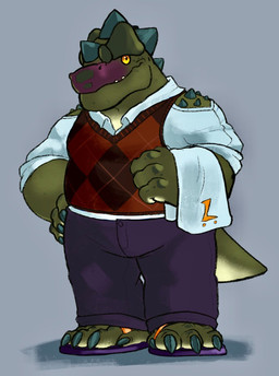 anthro blue_bottomwear blue_clothing blue_pants bottomwear claws clothed clothing collared_shirt dress_shirt feet footwear fully_clothed green_body green_scales male maroon_sweater musclegut muscular muscular_male pants pattern_clothing pattern_sweater pattern_topwear plaid plaid_clothing plaid_sweater plaid_topwear purple_body purple_scales red_clothing red_sweater red_topwear sandals scales shirt shoes smile solo sweater teeth_showing topwear white_clothing white_dress_shirt white_shirt white_topwear yellow_sclera eddio tino scalie hi_res