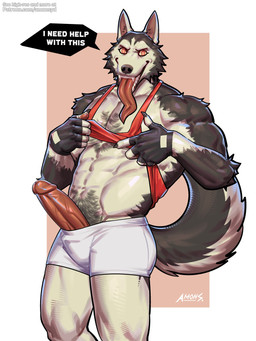 abs anthro big_penis black_body black_fur claws clothing erection finger_claws fingerless_gloves fur genitals gloves handwear humanoid_genitalia humanoid_penis long_tongue looking_at_viewer male male_anthro multicolored_body multicolored_fur muscular muscular_anthro muscular_male no_pupils pecs penis red_clothing red_eyes red_shirt red_tank_top red_topwear shirt solo talking_to_viewer tank_top tongue tongue_out topwear two_tone_body two_tone_fur underwear white_body white_fur amon-sydonai creepypasta salem_(amon-sydonai) smile.dog canid canine canis domestic_dog husky mammal nordic_sled_dog spitz 3:4 hi_res portrait three-quarter_portrait