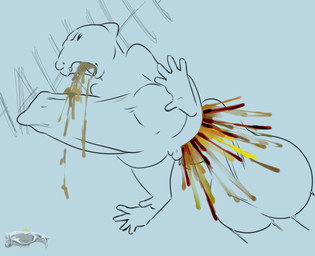abdominal_bulge anal anal_penetration balls blood bodily_fluids feces feral forced genitals hyper knot knotted_penis male male/male micropenis penetration penis rape screaming sex small_penis solo_focus vomit ratkingofteeth mammal murid murine rat rodent hi_res