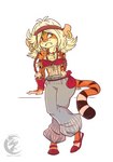 anthro clothing ear_piercing ear_ring female hair piercing ring_piercing solo jazzybatty felid mammal pantherine tiger absurd_res hi_res