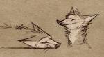 abstract_art ambiguous_gender eyes_closed feral happy lying on_front solo skia canid canine fox mammal 2016 sketch