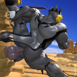 accessory anal anal_masturbation anal_penetration anthro anthro_penetrated anthrofied back_muscles backsack balls barazoku big_butt big_dildo big_muscles bouncing_penis butt day desert dildo dildo_in_ass dildo_insertion erection flexible fur genitals glans hamstrings headband humanoid_genitalia humanoid_penis male male_penetrated masturbation muscular muscular_anthro muscular_male nude nude_anthro nude_male object_in_ass on_one_leg outside penetration penis pokemorph pseudo_clothing rear_view rock sand sex_toy sex_toy_in_ass sex_toy_insertion solo standing thick_arms thick_thighs triceps tuft wind psyertitan nintendo pokemon generation_8_pokemon legendary_pokemon pokemon_(species) single_strike_style_urshifu urshifu 1:1 2025 3d_(artwork) 3d_animation animated digital_media_(artwork) loop no_sound short_playtime video