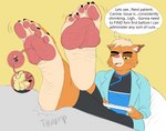 5_toes anthro duo extreme_size_difference feet female foot_fetish foot_focus foot_sniffing humanoid_feet male male/female oblivious pawpads paws plantigrade size_difference sniffing soles text toes worship adorkablecollin beagle-bagel star_trek star_trek_lower_decks beagle-bagel_(fursona) dr._t'ana caitian felid mammal english_text hi_res