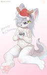 anthro clothing feet female holidays inner_ear_fluff pawpads solo sweater topwear tuft nrpwccold221 christmas absurd_res hi_res