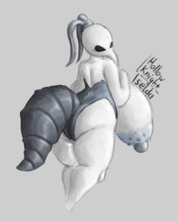 antennae_(anatomy) areola arthropod_abdomen big_areola big_breasts big_nipples black_eyes breasts female huge_areola huge_breasts huge_nipples hyper hyper_breasts montgomery_glands nipples puffy_areola puffy_nipples rear_view simple_background solo thick_thighs yourstrulygarbage hollow_knight_(franchise) team_cherry iselda_(hollow_knight) arthropod 4:5 absurd_res hi_res