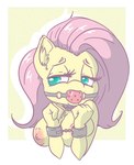 anthro anthrofied ball_gag big_breasts breasts collar cuff_(restraint) female gag gagged hair nipples nude pink_hair restraints shackles solo yellow_body snus-kun friendship_is_magic hasbro my_little_pony fluttershy_(mlp) equid equine mammal