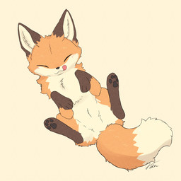 4_toes ambiguous_gender black_nose black_pawpads brown_body brown_fur countershading dipstick_ears dipstick_tail ear_markings eyes_closed featureless_crotch feet feral fluffy fluffy_tail fur leg_markings licking licking_lips licking_own_lips lips lying markings multicolored_body multicolored_ears multicolored_fur multicolored_tail on_back orange_body orange_fur pawpads paws pink_tongue simple_background socks_(marking) solo spreading tail tail_markings toes tongue tongue_out tuft white_body white_fur fusau canid canine fox mammal red_fox true_fox 1:1 2026 hi_res