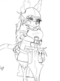 angry anthro big_breasts breasts female melee_weapon solo sword weapon wounded duplicatename mammal murid murine rat rodent hi_res monochrome sketch