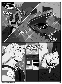 anthro border car clothed clothing dialogue duo female fingers hair male open_mouth piercing pupils side_view smile speech_bubble text topwear vehicle white_border nimzy noms_(nimzy) tobi_(nimzy) cricetid felid hamster hybrid liger mammal pantherine rodent comic english_text hi_res monochrome