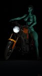 anthro brake_lights brakes chain dark darkness female hair headlight looking_at_viewer motorcycle nipples nude pubes purple_eyes solo tire vehicle wheel scoota ceylidh_(scoota) dracanine 3d_(artwork) 4k 9:16 absurd_res blender_(artwork) digital_media_(artwork) hi_res