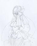 areola breasts crystal diamond_(gem) female gem jewelry necklace nipples not_furry nude pokemorph simple_background solo white_background wide_hips latiar nintendo pokemon elemental_creature gem_creature generation_6_pokemon humanoid legendary_pokemon mega_diancie mega_evolution mineral_fauna pokemon_(species) 2016 monochrome sketch traditional_media_(artwork)