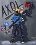 anthro blue_eyes clothed clothing face_mask hoodie looking_at_another male shadow solo staff topwear daekim_26 glitch_productions smg4 axol amphibian axolotl marine mole_salamander salamander 2019 character_name digital_media_(artwork) hi_res signature