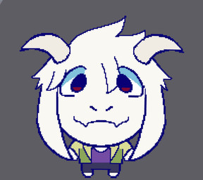 anthro floppy_ears fur horn male red_eyes snout solo white_body white_fur dessoirprinces noelling_(meme) undertale undertale_(series) asriel_dreemurr bovid caprine goat mammal hi_res
