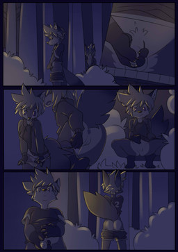 anthro anus balls biped butt clothed clothing duo female genitals hair humanoid_genitalia humanoid_penis male penis tail vulva young young_anthro young_female young_male galo tammy_(tycloud) tycloud canid canine fox mammal absurd_res comic hi_res cousins_(lore)