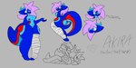 anthro anus bandage butt butt_heart cracked_horn duo female tail rustyfoxdraws mythology akira_(rustyfoxdraws) canid canine dragon fox kobold mammal mythological_creature mythological_scalie scalie 2:1 absurd_res hi_res model_sheet