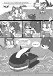 2017 absurd_res anthro comic dialogue duo english_text eulipotyphlan female hedgehog hi_res male mammal marine_the_raccoon monochrome procyonid raccoon sega senshion sonic_the_hedgehog sonic_the_hedgehog_(series) text