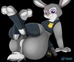 3_toes anthro butt clothing feet female foot_focus genitals looking_at_viewer nude paws purple_eyes pussy smile soles solo toeless_legwear toes cloufy disney zootopia judy_hopps lagomorph leporid mammal rabbit 6:5 absurd_res alpha_channel digital_media_(artwork) hi_res