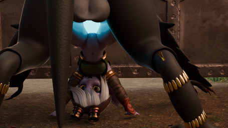 anthro backsack balls bodily_fluids clothing cum cum_on_face duo female forced fur genital_fluids genitals grey_body grey_fur handstand looking_at_another looking_at_partner looking_up male male/female purple_body size_difference surprised tail wet wet_body yellow_eyes frenziedcarrion akkoarcade_(modeler) asscaster_(modeler) league_of_legends riot_games tencent rahkshi_(frenziedcarrion) tristana_(lol) avian dhampir humanoid yordle 16:9 3d_(artwork) digital_media_(artwork) hi_res widescreen