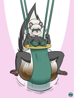 ageplay air_freshener anthro baby_bouncer big_diaper big_tail blush bra breasts clothing diaper diaper_fetish feces female huge_diaper hyper_diaper infantilism pawpads roleplay soiled_diaper soiling solo tail unclean_diaper underwear used_diaper hyrosdiaperdivas serena_skunk mammal mephitid skunk hi_res