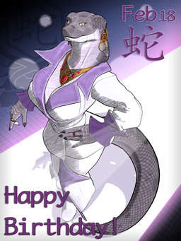 5_fingers anthro big_breasts breasts clothed clothed_anthro clothed_female clothing female fingers grey_body grey_scales humanoid_hands scales solo standing tail text petruz petruz_(modeler) erika_(petruz) black_mamba elapid_(snake) mamba reptile scalie snake 3d_(artwork) blender_(artwork) cel_shading digital_media_(artwork) english_text hi_res shaded