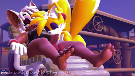 anthro balls beach_chair bedroom_eyes big_penis black_coded blue_eyes blue_eyeshadow clothing dreadlocks duo ear_piercing ear_ring eyelashes eyeshadow feet fellatio femboy foot_focus fur genitals gloves green_eyes gynomorph gynomorph/male handwear humanoid_genitalia humanoid_penis intersex intersex/male makeup male male_penetrated multi_tail narrowed_eyes oral orange_body orange_fur paws penetration penile penis piercing pink_eyeshadow pointy_ears prick_ears ring_piercing seductive sex shirt soles tail tank_top toes topwear white_clothing white_gloves white_handwear yellow_body drunkauntiesfm twilightv0ids_(modeler) sega sonic_the_hedgehog_(series) miles_prower rouge_the_bat rouge_the_bat_(kailewds) bat canid canine fox mammal 16:9 3d_(artwork) 3d_animation animated digital_media_(artwork) hi_res huge_filesize no_sound short_playtime source_filmmaker_(artwork) video widescreen