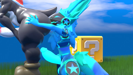 anal anthro big_butt big_penis black_body blue_penis butt butt_grab duo genitals hand_on_butt hyper machine male male/male oral penis rimming sex thick_thighs azul_uwu kabalmystic_(modeler) mario_bros nintendo azul_the_protogen black_yoshi protogen yoshi 16:9 3d_(artwork) 4k absurd_res blender_(artwork) digital_media_(artwork) hi_res widescreen
