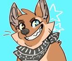 ambiguous_gender brown_body brown_fur clothing fur heterochromia kerchief neckerchief neckwear solo secretcorgi canid canine canis domestic_dog herding_dog mammal pastoral_dog welsh_corgi digital_media_(artwork)