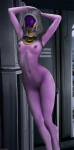 breasts female genitals hands_behind_head mask navel nipples not_furry pussy solo siemens bioware electronic_arts mass_effect tali'zorah alien alien_humanoid humanoid quarian hi_res