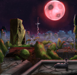 building city cityscape female forest jungle light moonlight plant post-apocalyptic rooftop ruins scenery skyscraper solo tree vines ruanshi european_mythology greek_mythology mythology gwyneira_(eclipsecorp) centaur equid equid_taur humanoid_taur mammal mammal_taur taur absurd_res hi_res
