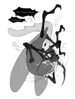 6_legs abdominal_bulge anthro anthro_on_feral anthro_penetrated arthropod_abdomen arthropod_abdomen_genitalia arthropod_abdomen_penis bestiality biped black_body blush blush_lines bodily_fluids cum cum_in_vagina cum_inside deep_penetration dialogue dominant duo erection excessive_genital_fluids excessive_precum excessive_vaginal_fluids exclamation_point featureless_chest female female_penetrated feral feral_penetrating feral_penetrating_anthro genital_fluids genitals hand_on_chest heart_symbol horn insect_wings large_penetration larger_dom larger_feral larger_male looking_pleasured loud_sex male male/female male_dominating_female male_penetrating male_penetrating_female orgasm passionate penetration penile penile_penetration penis penis_in_vagina precum rough_sex segmented_body sex size_difference smaller_anthro smaller_female smaller_penetrated speech_bubble spread_legs spreading stretched_vagina submissive submissive_female sweat text torso_grab vaginal vaginal_fluids vaginal_penetration wings justdog hollow_knight:_silksong hollow_knight_(franchise) team_cherry hornet_(hollow_knight) styx_(hollow_knight:_silksong) arachnid arthropod spider 2026 english_text greyscale hi_res monochrome