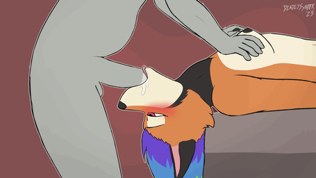 anthro anthro_penetrated areola blush bodily_fluids breast_play breast_squish breasts duo face_fucking faceless_character faceless_male fellatio female female_penetrated genital_fluids genitals hair half-closed_eyes head_back humanoid_genitalia humanoid_penis irrumatio lying male male/female male_penetrating male_penetrating_female narrowed_eyes neck_bulge nude on_back oral oral_penetration penetration penile penile_penetration penis penis_in_mouth pink_eyes saliva sex simple_background squish throat_swabbing tongue tongue_out tongue_out_fellatio deadlysynder canid canine fox humanoid mammal 16:9 animated hi_res loop widescreen