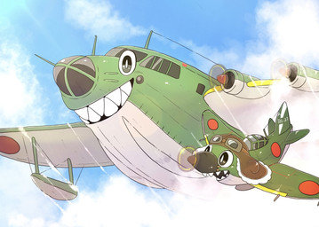 aircraft ambiguous_gender black_nose brown_clothing brown_hat brown_headwear clothing duo feral green_body green_fin green_tail green_wings hat headgear headwear machine red_spots sky spots tail vehicle wings dobukasuke dire_aircraft dire_machine dire_vehicle living_aircraft living_machine living_vehicle 2026 hi_res