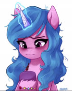 blue_hair blush bowed_string_instrument bracelet eyelashes female glowing glowing_horn hair hooves horn jewelry looking_down magic music musical_instrument purple_body purple_eyes solo string_instrument violin marenlicious hasbro mlp_g5 my_little_pony mythology nickelodeon spongebob_squarepants izzy_moonbow_(mlp) equid equine mammal mythological_creature mythological_equine unicorn 4:5 animated high_framerate meme short_playtime sound webm