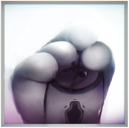 4_fingers ambiguous_gender anthro bullet cybernetics feet fingers fist foot_shot holding_object jewelry machine nails necklace picture_frame solo hasukii cd_projekt_red cyberpunk_2077 unknown_species character_request low_res