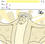 anthro candy chocolate dessert food humor male solo text white_chocolate scribblygumbo nintendo splatoon big_man_(splatoon) fish manta_ray marine ray_(fish) stingray english_text hi_res